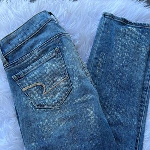 🪩✨🪩 American Eagle Outfitters Skinny Distressed Glitter Jeans